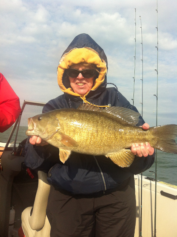 Cathy Clark with a 6 lb smallmouth